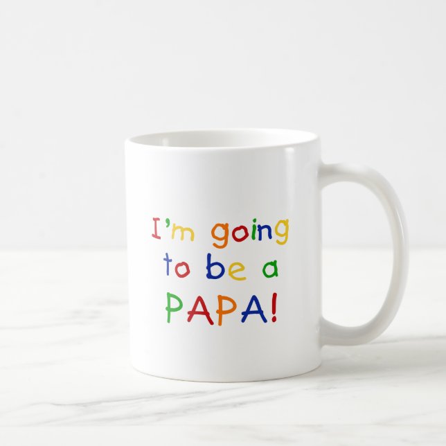 Going to be a Papa - Primary Colours Coffee Mug (Right)