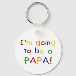 Going to be a Papa - Primary Colours Keychain