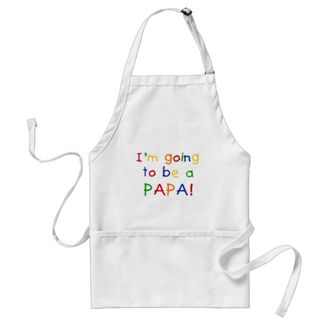 Going to be a Papa - Primary Colours Standard Apron (Front)