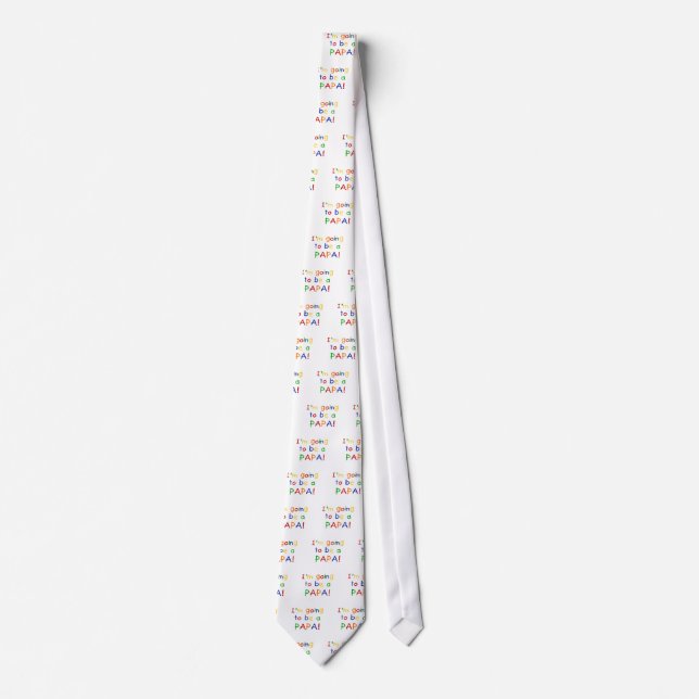Going to be a Papa - Primary Colours Tie (Front)