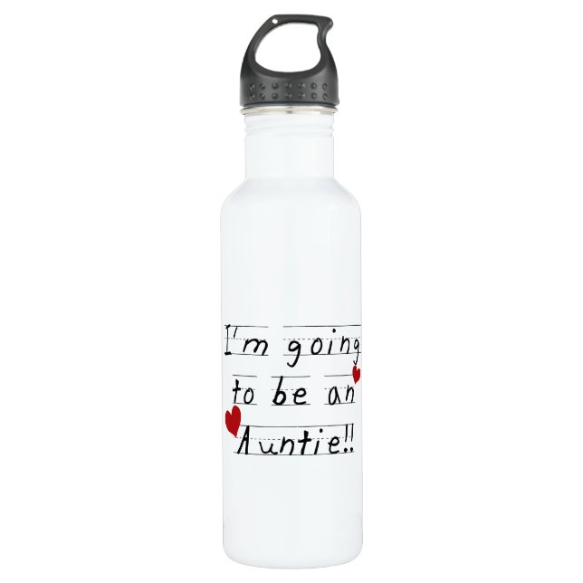 Going To Be An Auntie Kid Print Tshirts and 710 Ml Water Bottle (Front)