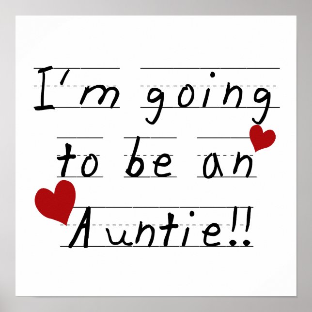 Going To Be An Auntie Kid Print Tshirts and Gifts (Front)