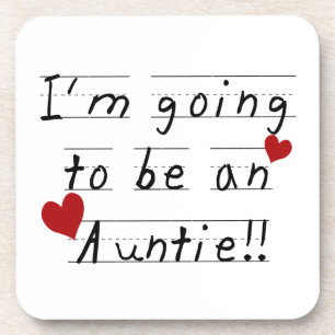 Going To Be An Auntie Kid Print Tshirts and Gifts Coaster