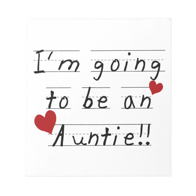 Going To Be An Auntie Kid Print Tshirts and Gifts Notepad (Front)