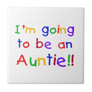 Going To Be An Auntie Primary Colours Gifts Tile