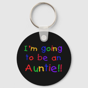 Going to be an Auntie Primary Colours Keychain