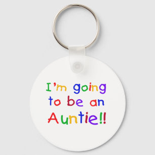 Going to be an Auntie Primary Colours Keychain