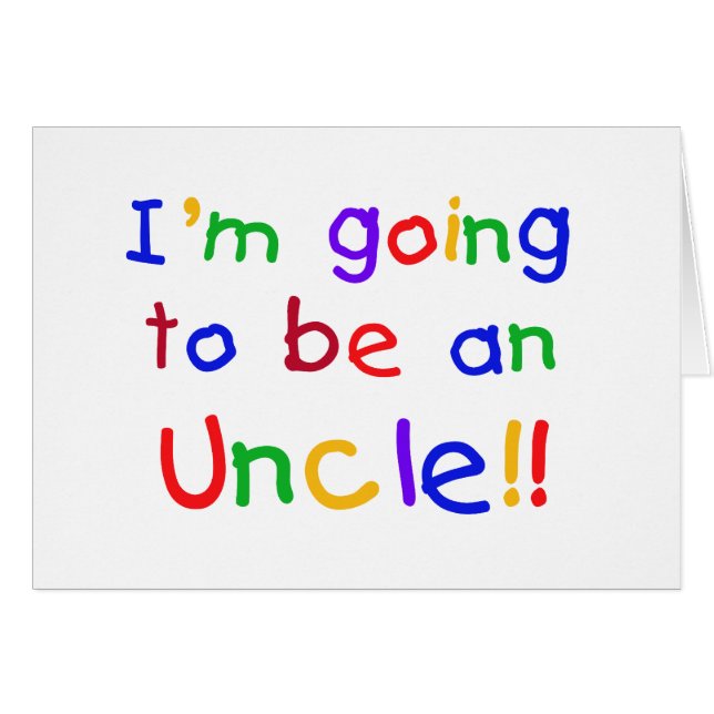 Going to be an Uncle Primary Colours Text (Front Horizontal)