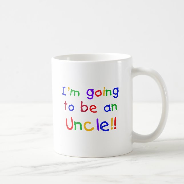 Going to be an Uncle Primary Colours Text Coffee Mug (Right)
