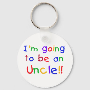 Going to be an Uncle Primary Colours Text Keychain