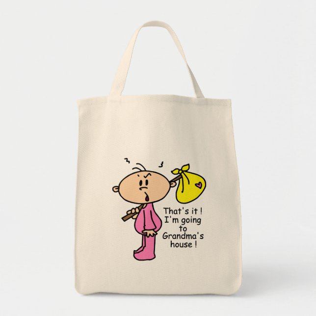 Going To Grandma's House Baby (Pink) Tote Bag (Front)