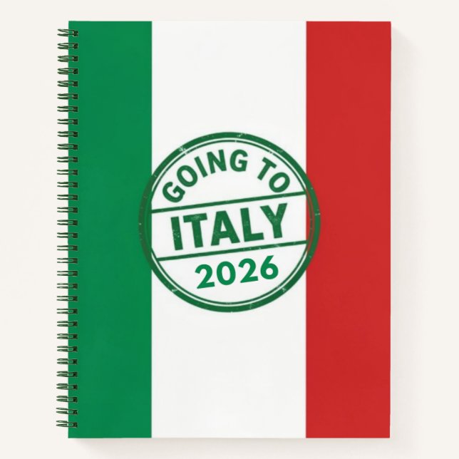 Going to Italy 2026 Notebook (Front)