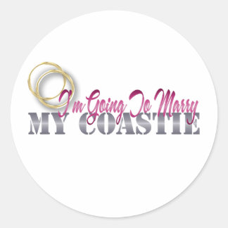 Going To Marry My Coastie Classic Round Sticker