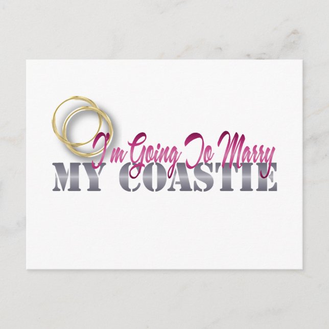 Going To Marry My Coastie Postcard (Front)