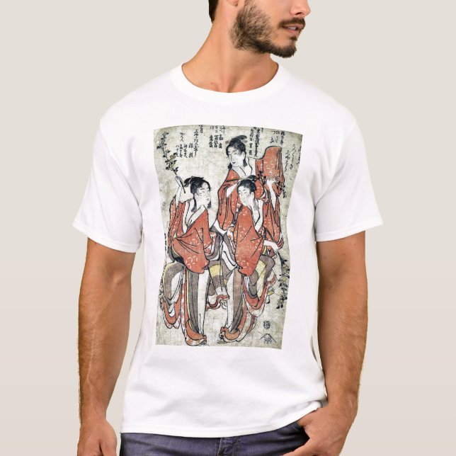 Going to see a sumo match by Katsushika,Hokusai T-Shirt (Front)