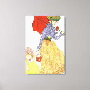 Going to the Beach, from 'L'Estampe Moderne', publ Canvas Print