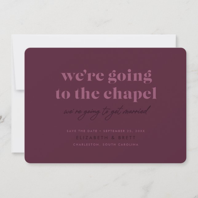 Going to the Chapel Save the Date (Berry) (Front)