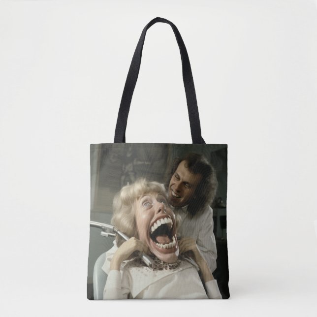 Going to the DENTIST tote bag.  (Front)