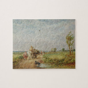 Going to the Hayfield, 1853 (oil on millboard) Jigsaw Puzzle