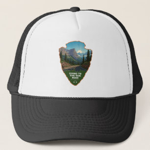 Going To The Sun Road Glacier NP Arrowhead Trucker Hat
