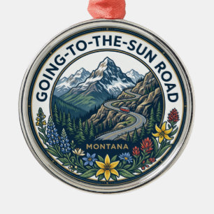 Going-to-the-Sun Road Montana Metal Ornament