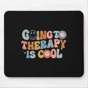 Going To The Therapy Is Cool Retro Feminist Mouse Pad