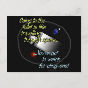 Going to the toilet is like travelling through... postcard
