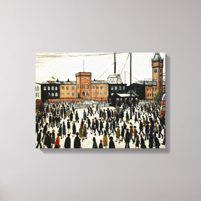 Going To Work L.S Lowry Canvas Print (Front)
