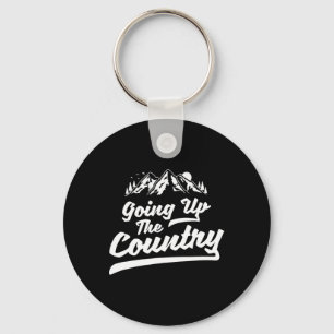 Going Up The Country Mountaineering Hiking Climbin Keychain