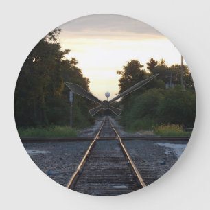 Going West Large Clock