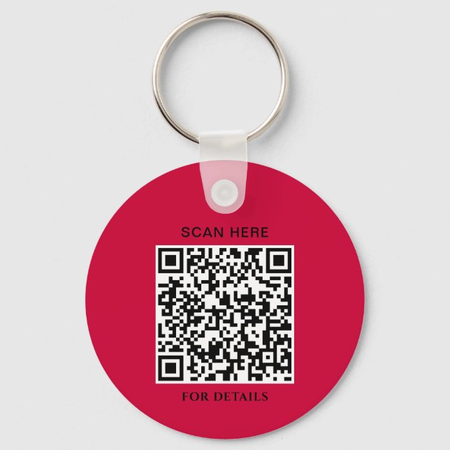 Goji Berry Logo Keychain with QR Code (Back)
