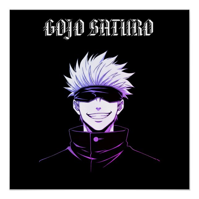 Gojo Saturo Anime Poster (Front)
