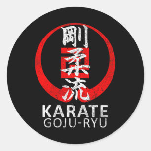 Goju Ryu Karate Symbol Kanji Japan Martial Art Vin Classic Round Sticker