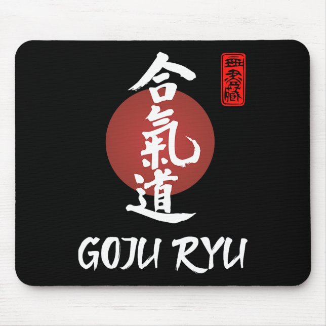 Goju Ryu Karate Uniform Goju Ryu Uniform Calligrap Mouse Pad (Front)
