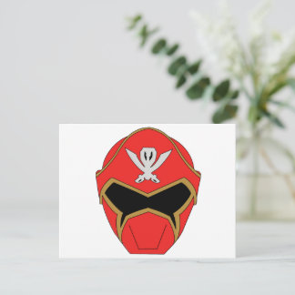 Gokai Super Mega Red Helmet Postcard