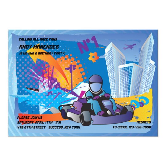 GoKart Invitations