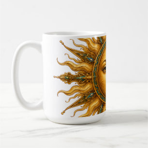 Gol Bano Collection Persian Golden Sun Wall Cloc Coffee Mug