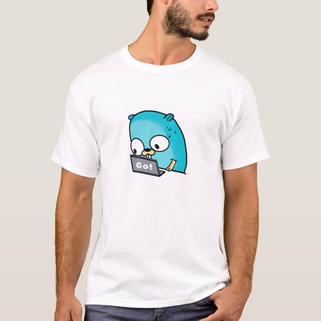 Golang Gopher Coding T-Shirt (Front)