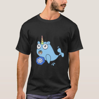 Golang gopher Docker unicorn with Kubernetes T-Shirt