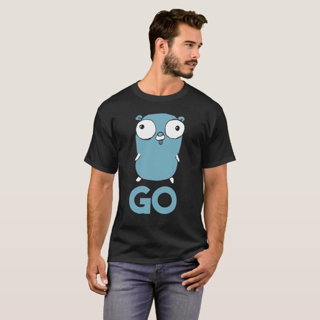 Golang Gopher GO T-Shirt Lang Programming Programm (Front Full)