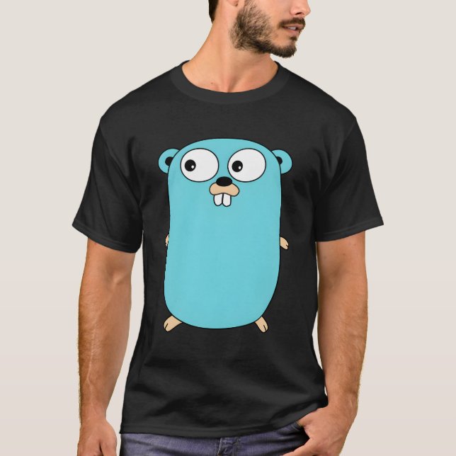 Golang Gopher Programmer Hoodie T-Shirt (Front)