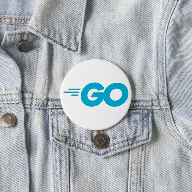 Golang Logo 3 Inch Round Button (In Situ)