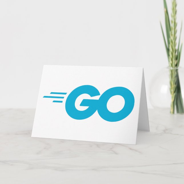 Golang Logo (Go Programming Language) Card (Front)
