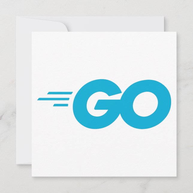 Golang Logo (Go Programming Language) Card (Front)
