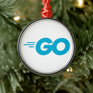 Golang Logo (Go Programming Language) Metal Ornament