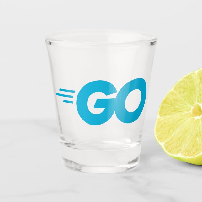 Golang Logo (Go Programming Language) Shot Glass (Front)