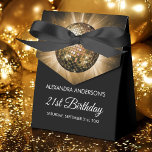 Gold 21st Birthday Party Gold Disco Ball Favor Box<br><div class="desc">Gold Twenty First Birthday Party Gold Disco Ball Party Favour Box. The Gold and Black 21st Birthday Party Favour Gift Box is perfect for a modern 21st Birthday Party. Please contact the designer for matching items.</div>