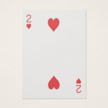 Gold 2 of hearts Las Vegas Wedding Playing Card