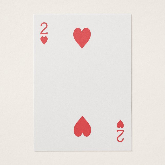 Gold 2 of hearts Las Vegas Wedding Playing Card (Front)