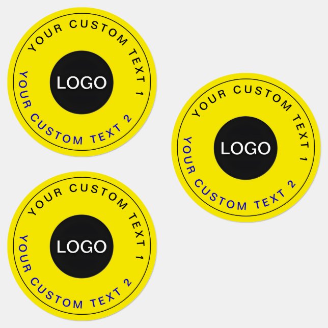 Gold 30 Waterproof Stickers | Custom Business Logo (Group)